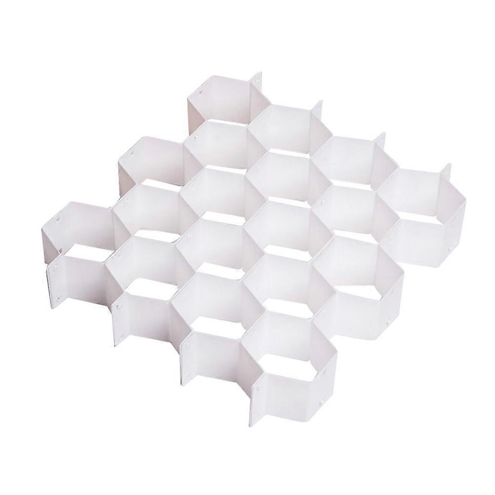 Drawer Storage Grid Honeycomb Style Organizer for Storage 1Pcs White PP Container