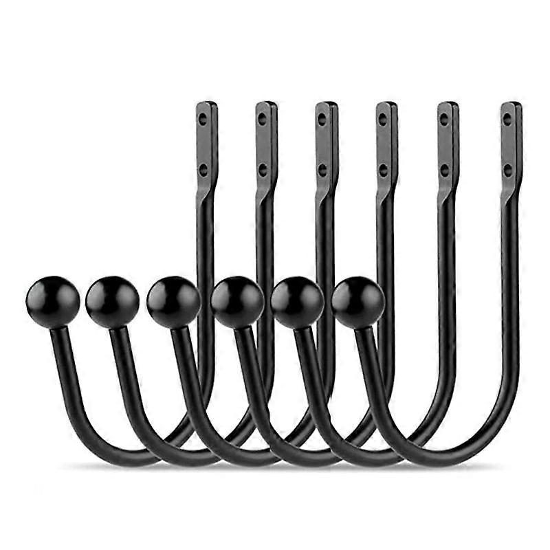 6pcs Curtain Holdback Wall Mounted Tieback Hook Window Drapes Holder
