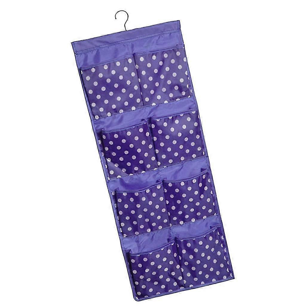 Purple Dot Wall Organizer with 12 Pockets