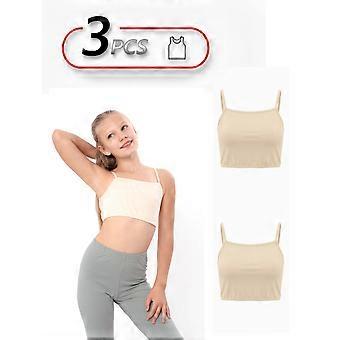 Girls’ 3‑Pack Basic Solid Color Bra Tops,, Any season,  HC 6067-052-pak3