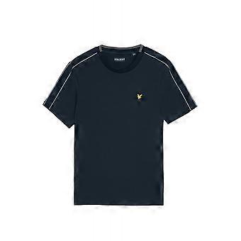 Men's Lyle & Scott | Ts2382sp Sports Reflect Tape Rubberised Logo Half Sleeve T-shirt - Navy