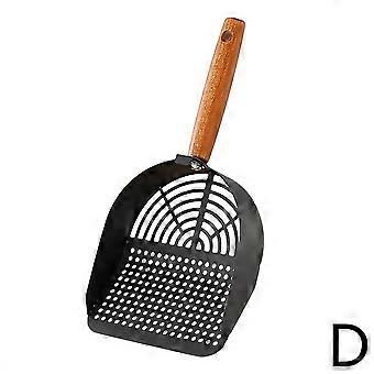Avfallsspade för husdjur och katter, långt handtag, rostfritt stål, metallsandspade