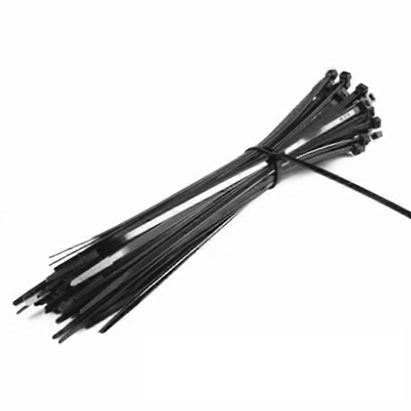 100pcs Black Nylon Cable Ties 3x200mm SelfLocking Zip Ties for Secure Cable Management