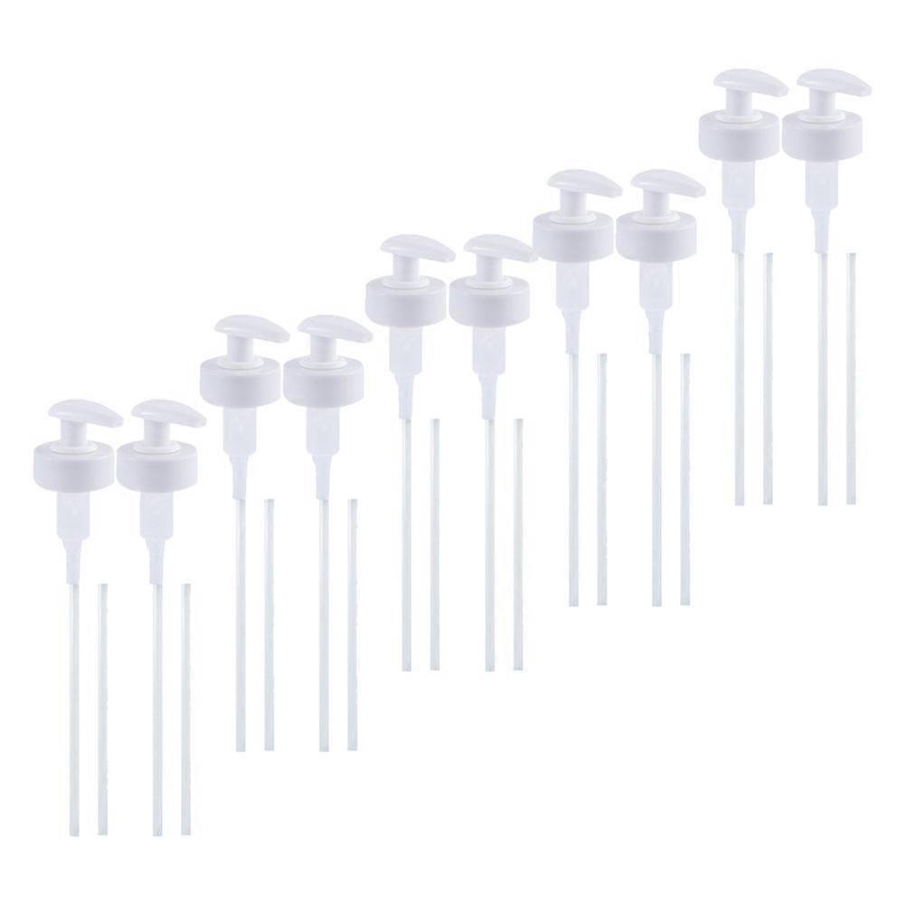 Kitchen Use Oyster Sauce Press Nozzle Plastic Pump 10Sets for Bottle Replacements