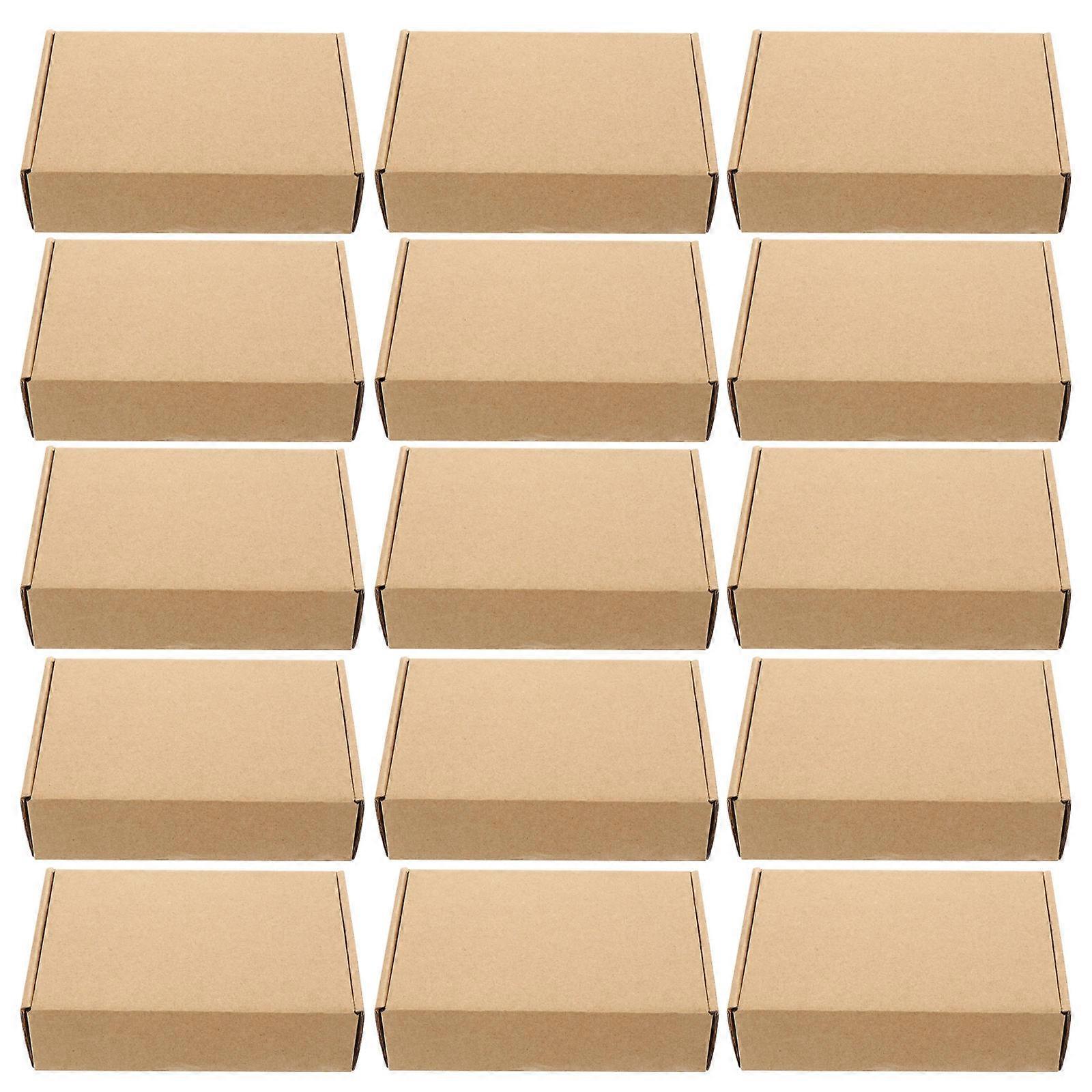 Foldable Corrugated Board Packing Boxes for Storage 50Pcs Beige Boxes