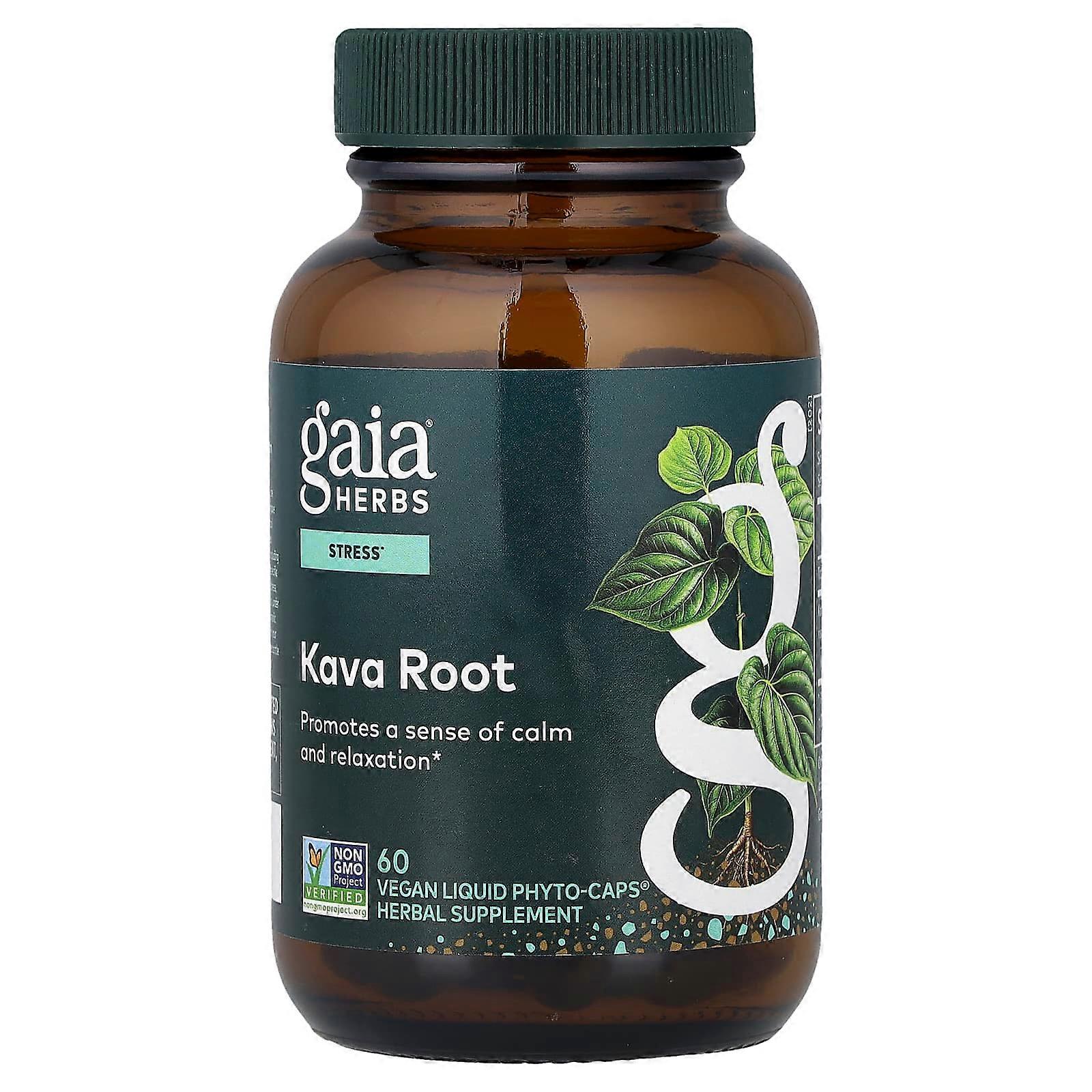 Gaia Herbs, Kava Root, 60 Vegan Liquid Phyto-Caps