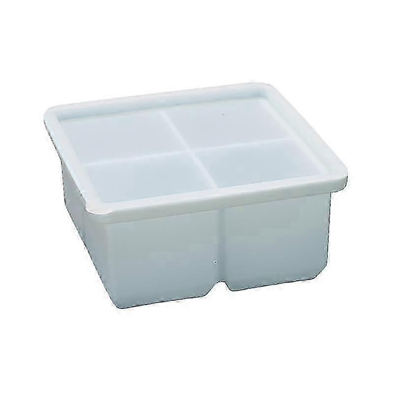 Silicone Ice Cube Tray DIY Transparent Lid Thickened Interlayer 4/6/8 Grids Ice Cube Making Tool Kit