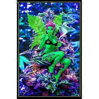 WEED FAIRY - Quebra-cabeça de madeira SEXY com luz negra - BUDS MARIJUANA 434 -A1205