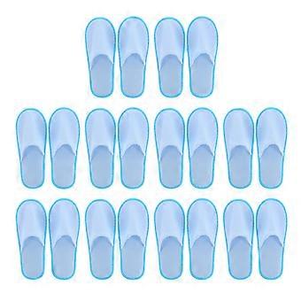 Disposable Slippers Home Indoor Slippers for Guest Use 10Pairs Blue Material