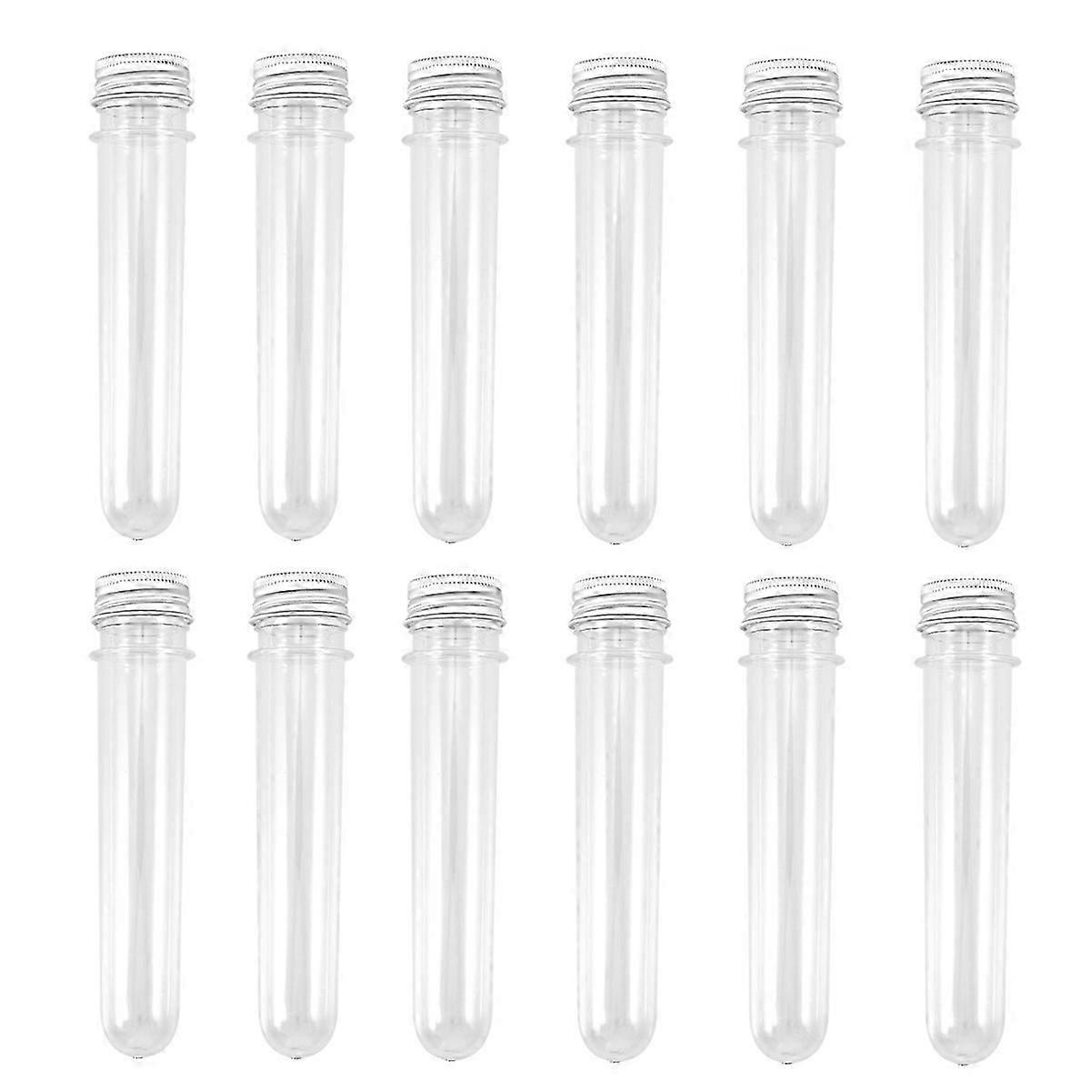 Transparent Plastic Test Tubes for Holding Items 12Pcs Pack