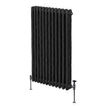 Traditional 3 Column Radiator 1500mm x 562mm Modern Central Heating Heater Matt Black Carbon Steel