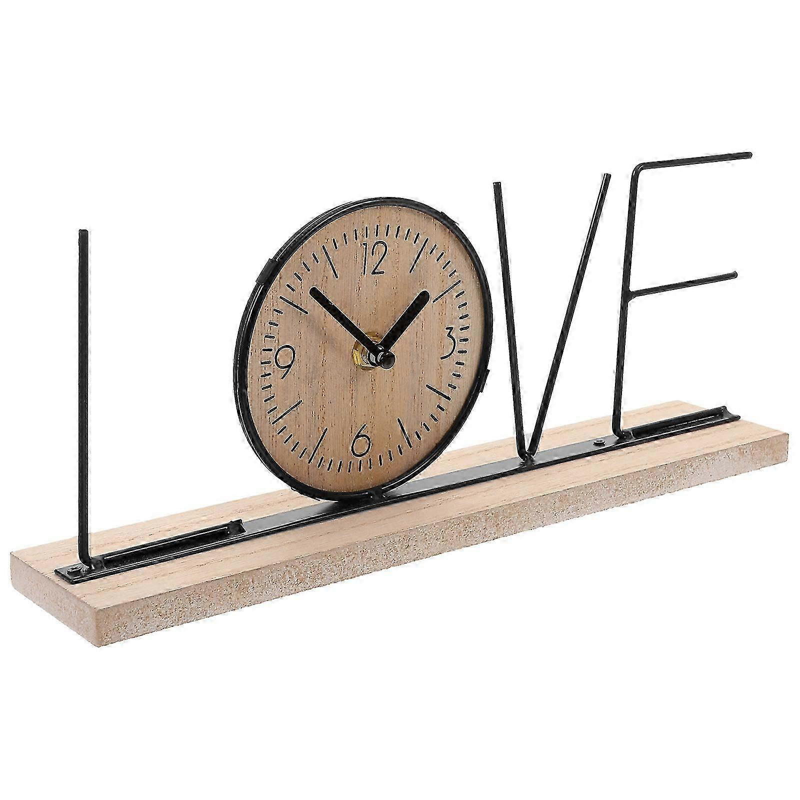 Mute Rectangular Desk Clock For Home Decoration, 30X12CM, 1Pcs