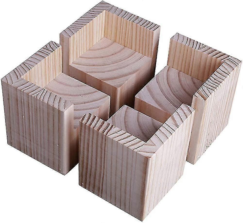 Sett med 4 Bed Risers, treheiser for tunge møbler