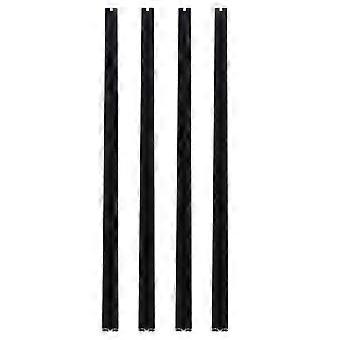 4Pcs Aluminum Extrusion Profile 4040 T Slot European Standard Anodized Linear Rail 3D Printer Part CNC DIY 39.4in 1000mm Black