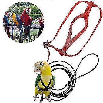 Pet Bird Harness Réglable Parrot Bird Harness Leash Pet Anti-bite Training Rope Outdoor Flying Harness