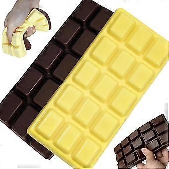 2 st squishy-leksaker med smör och choklad. Mjuka PU-leksaker med långsam rebound, stressavlastande sensoriska fidgets. Bärbara för skrivbordsbruk, perfekta presenter till tonåringar och