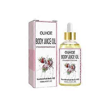 Strawberry Essential Oil Body Oil - Moisturizes Dry Skin, Relieves Itchiness, Reduces Pigmentation, Softens Skin - Daily Skin Care with Jojoba & Cocon