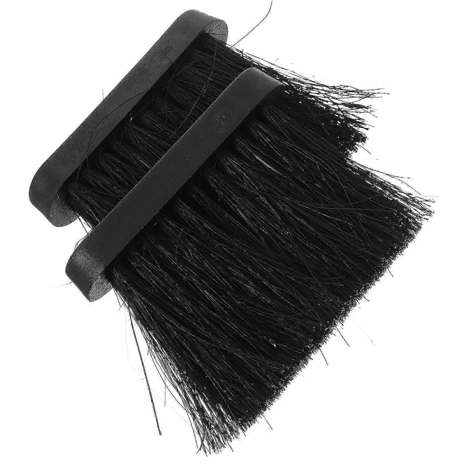 Black Fireplace Cleaning Brush Head for Efficient Ash Cleaning 2Pcs Pack