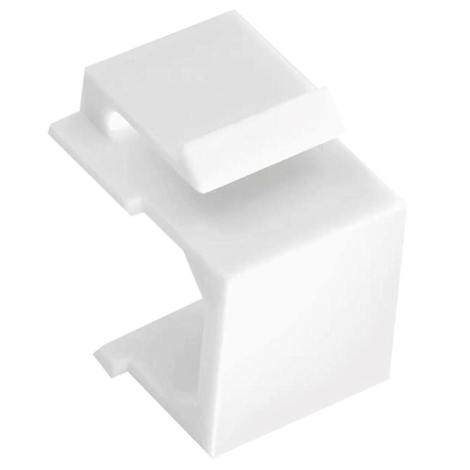 Blank Keystone Jack Inserts for Keystone Wall Plate and Patch Panel - White