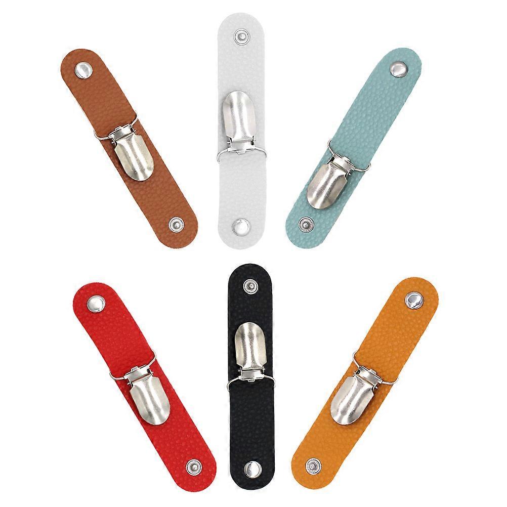 Hat Clip Backpack Hat Clips for Travel Function Versatile PU 6Pcs