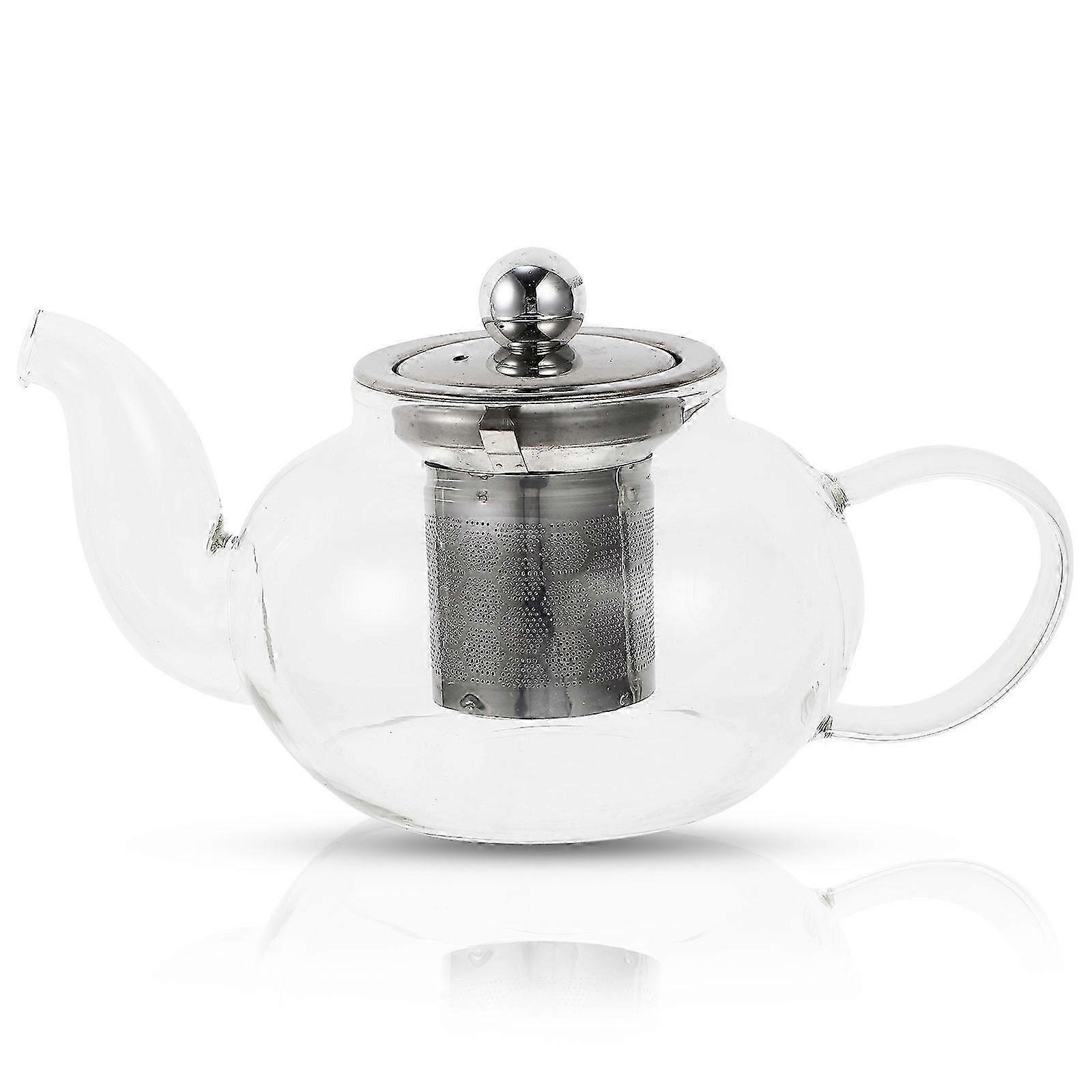 Round Tea Pot with Cover Delicate Design 1Set