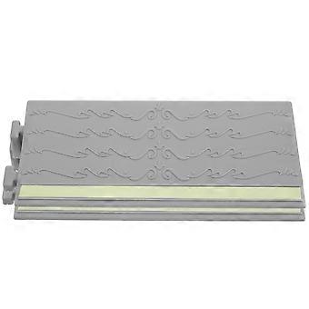 2 pezzi di tappetini per rampe di soglia fosforescenti, rampa per aspirapolvere robot da interno per gradini di porte, tappetini di transizione antiscivolo e resistenti, grigio 11,81x4,72x1,97 pollici