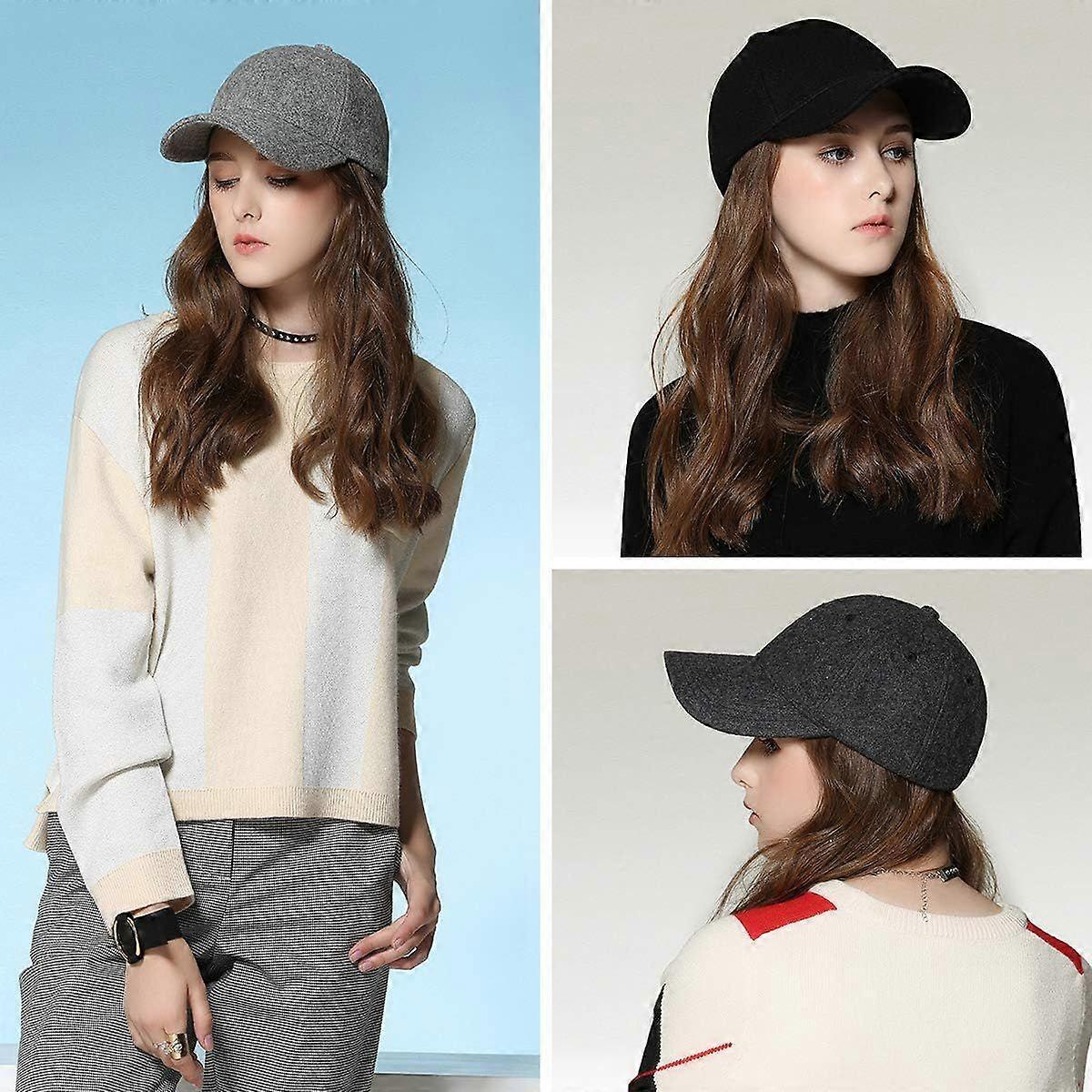 Woolen Baseball Cap - Plain Casual Hat with Warm Lining