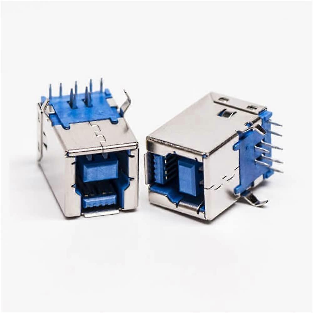 2 Pack USB 3.0 Type B Female Right Angle PCB Mount Connectors for Printer  Speed Data Transfer