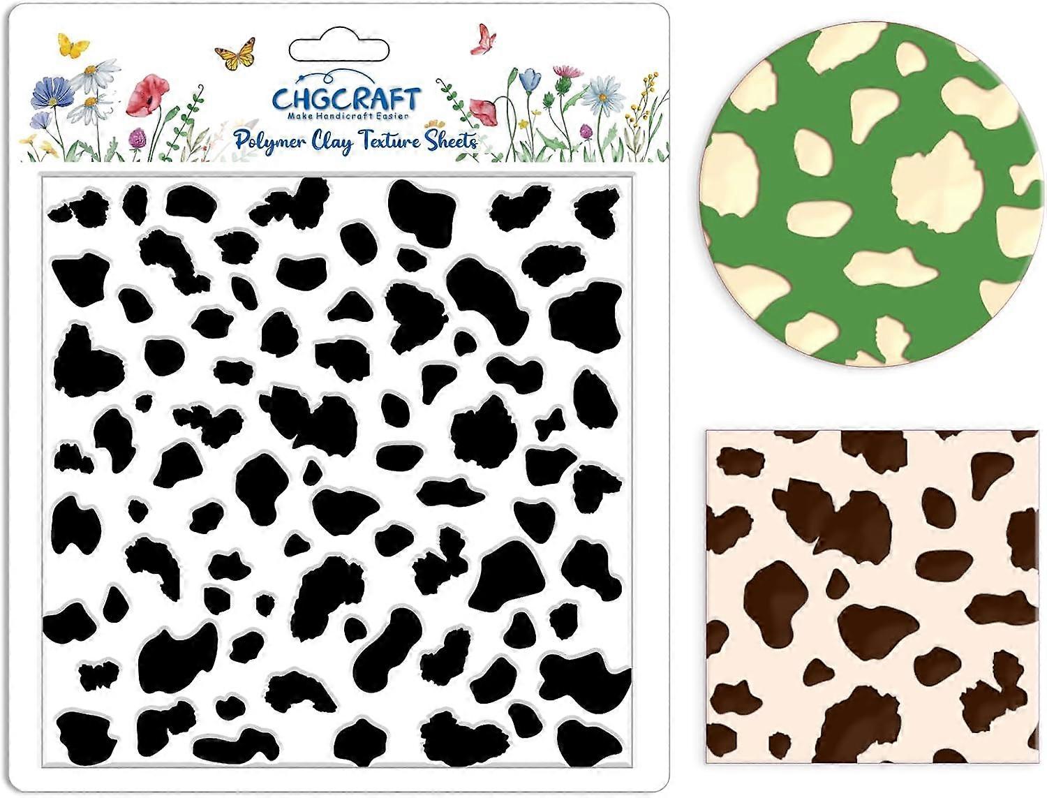 Leopard Print Polymer Clay Texture Sheets Animal Silicone Texture Stamp Clay Texture Mat Modeling Pattern Pad Sheets