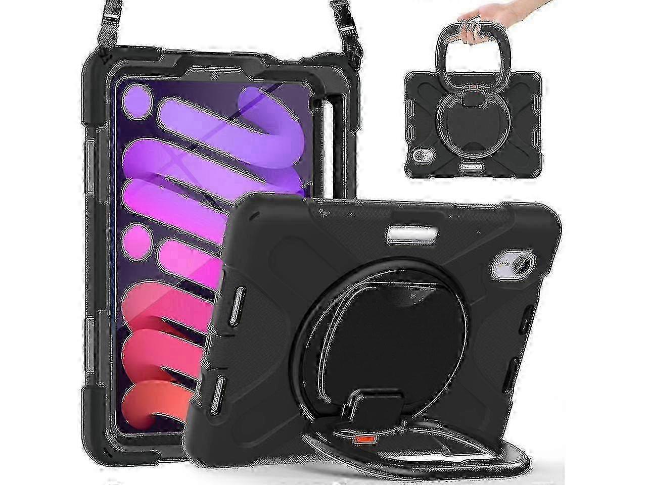iPad Mini 6 Case with Swivel Stand, Rotating Holder