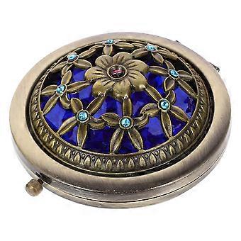 Ensemble de 4 miroirs cosmétiques ronds, mini et pliables, avec pochette à maquillage double face