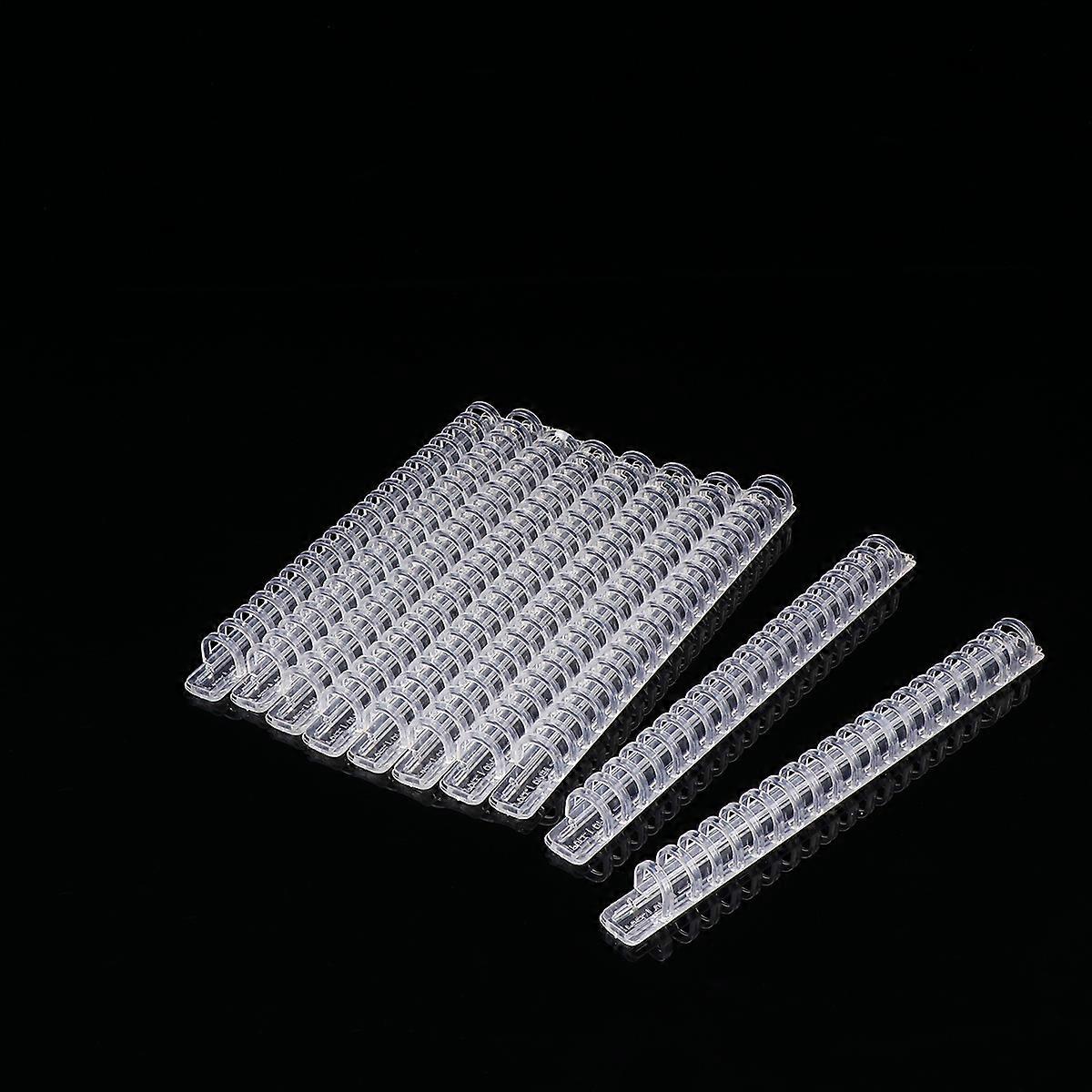 Push-Pull Loose Leaf Binder Transparent Plastic Ring Binder for Office Use 10Pcs