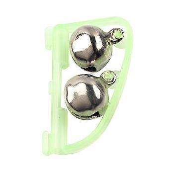 Fish Rod Bells Sea Rod Dual Bells for Alert 10Pcs Clip Green