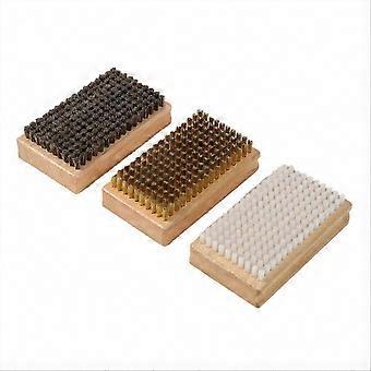 Ski and Snowboard Waxing Brush - Steel Wire, Nylon, Horsehair