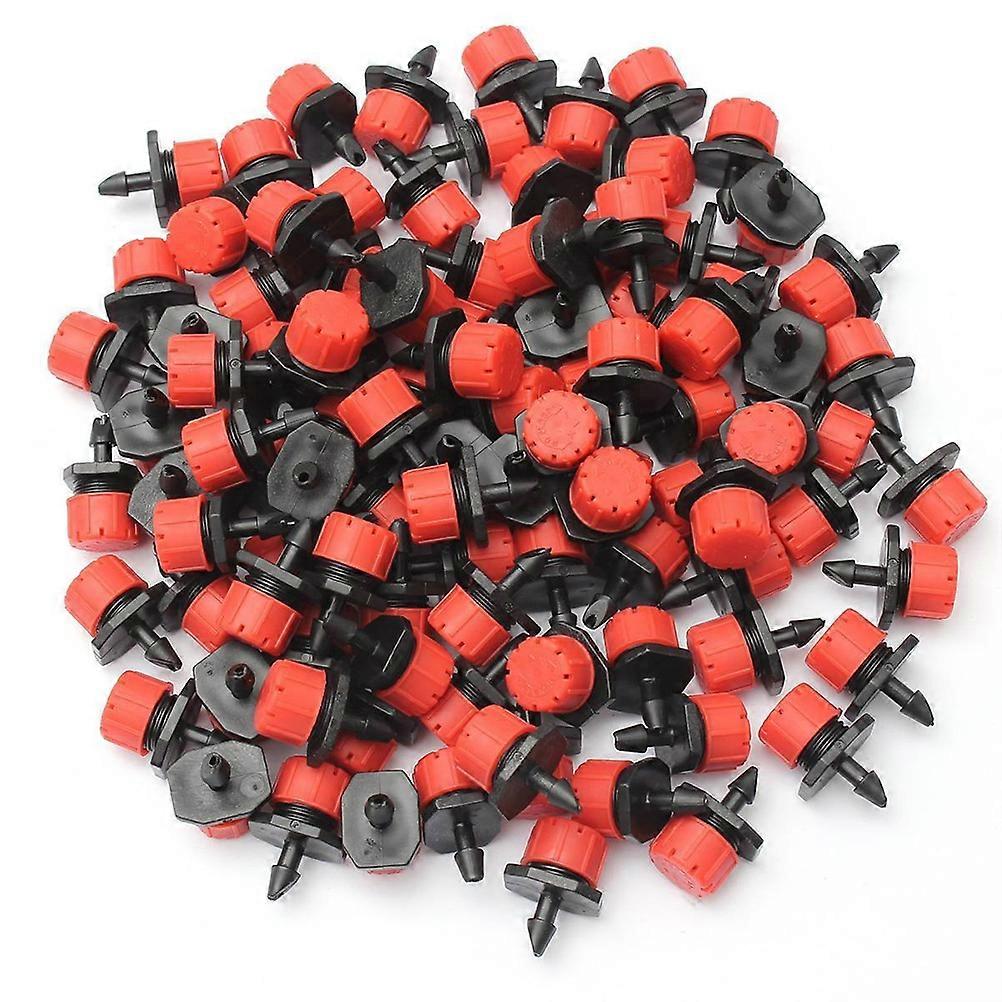 Adjustable Emitters Stake Micro Irrigation Sprinklers Water Dripper 100Pcs