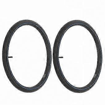 22x2.125 Bicycle Inner Tube 2-Pack with Schrader Valve, Black Rubber, Edition 0210