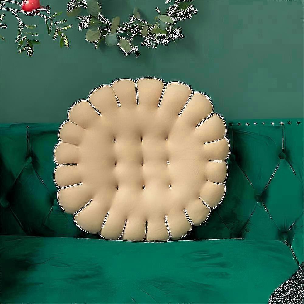 Biscuit Shaped Plush Backrest Cushion