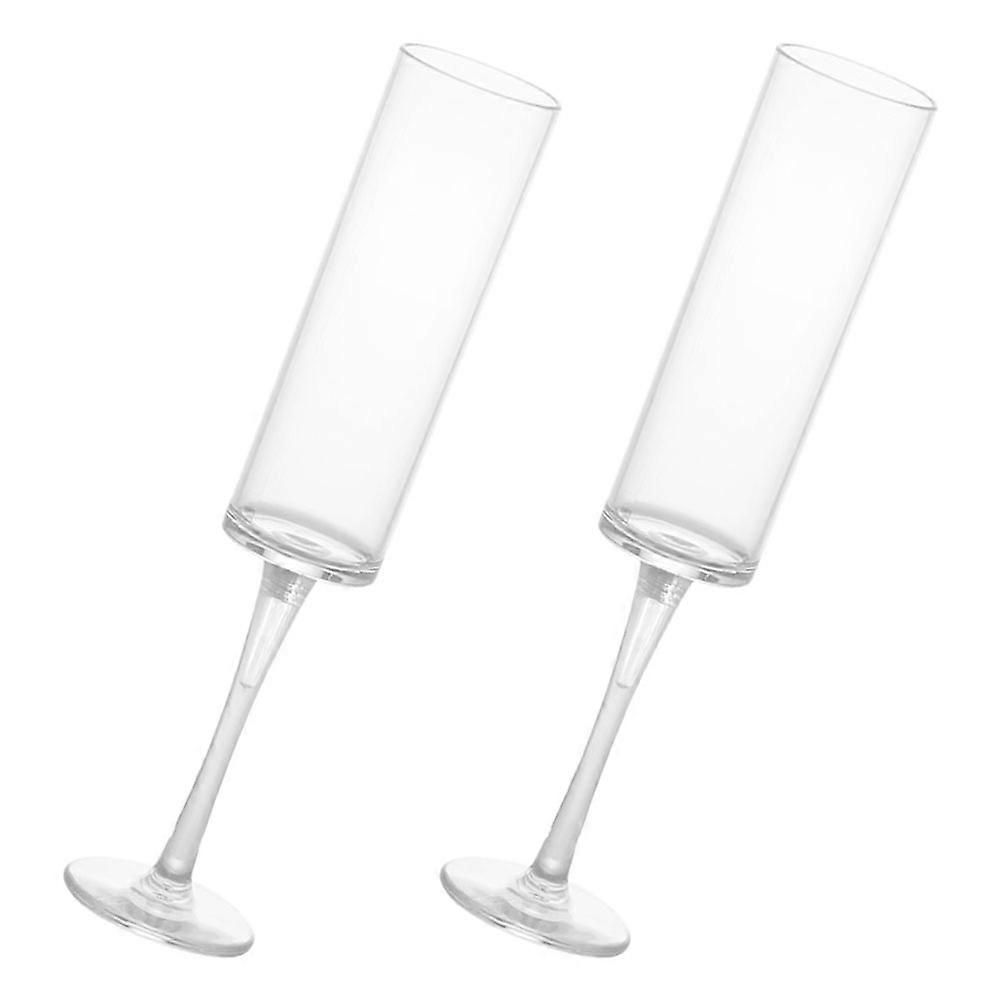 Transparent Flute for Wedding Toasting 2Pcs Cups