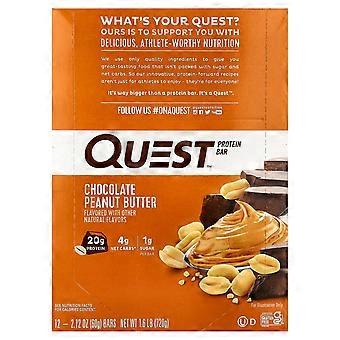 Quest Nutrition, Protein Bar, Chocolate Peanut Butter, 12 barer, 2,12 oz (60 g) hver
