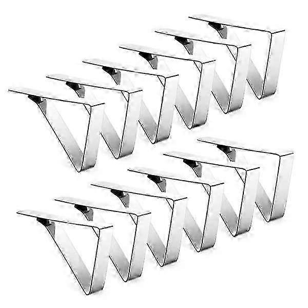 Elegant Silver Tablecloth Clips 12-Pack