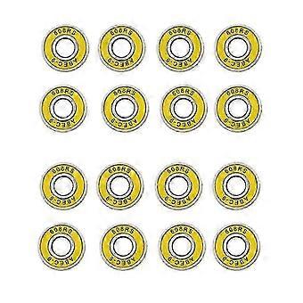 Paquete de 16 rodamientos ABEC 9 sin fricción para monopatín, compatibles con patines en línea.