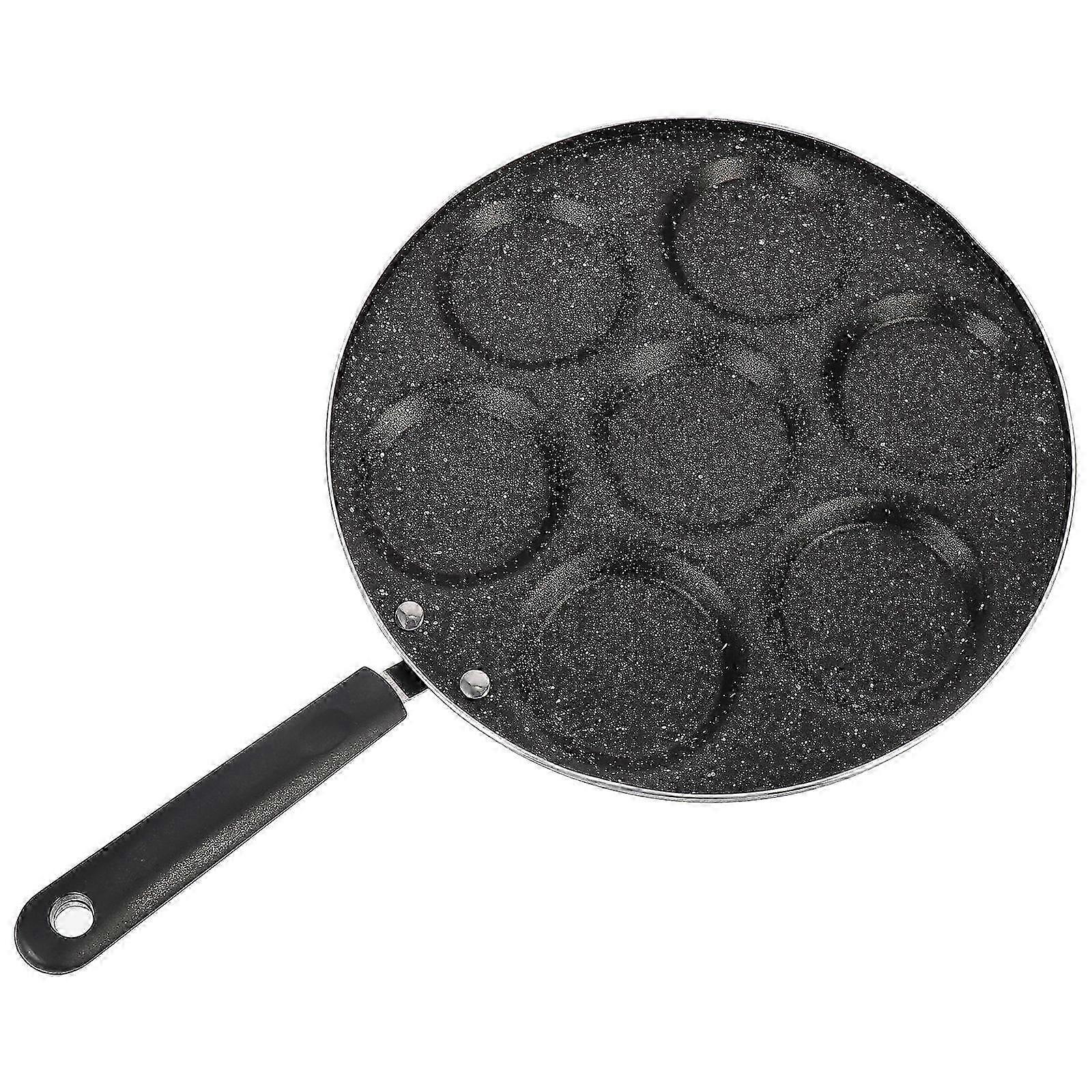 7-Welled Black Iron Cooking Pan