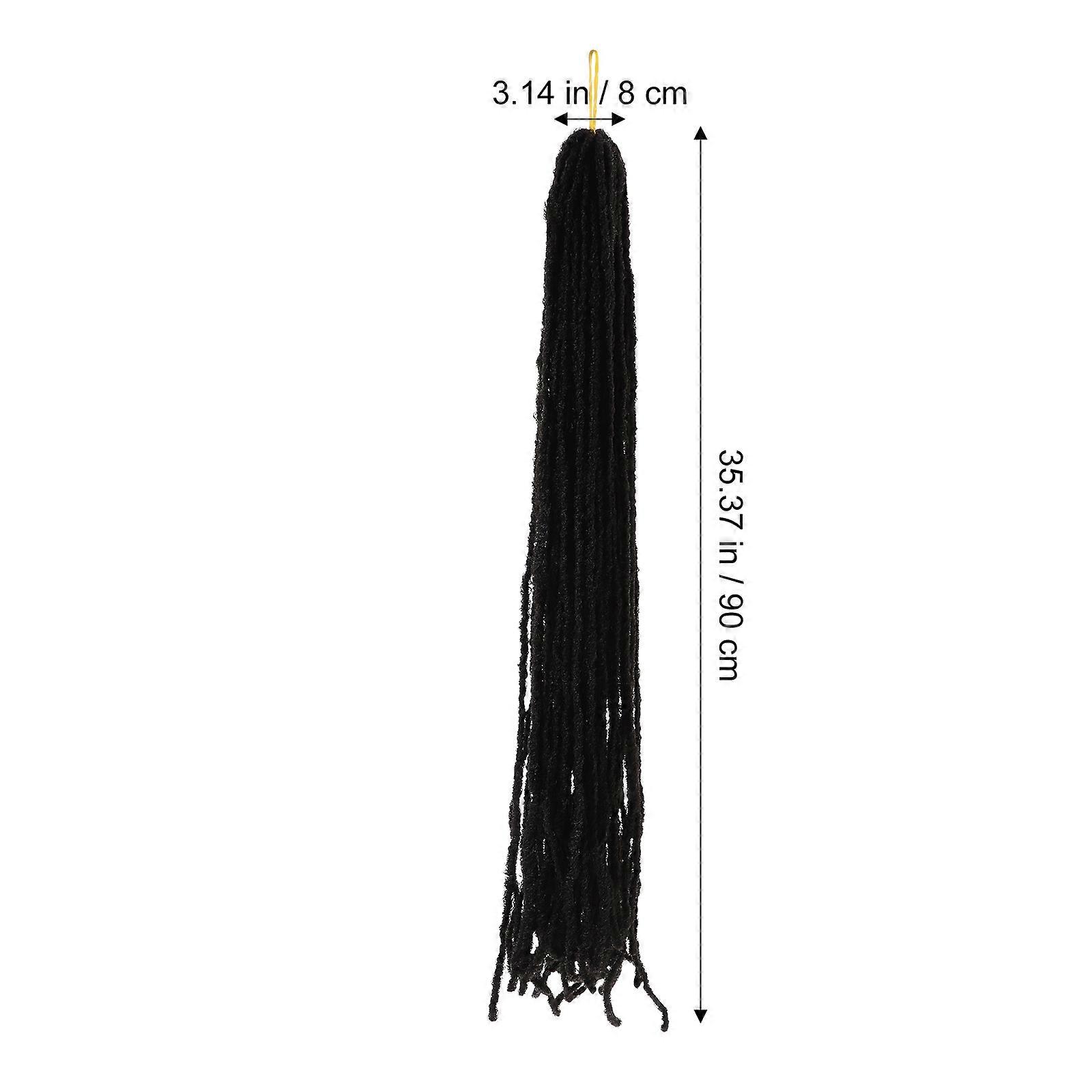 Double Ended Dreadlock Extensions for Decoration Black High Temperature Fiber