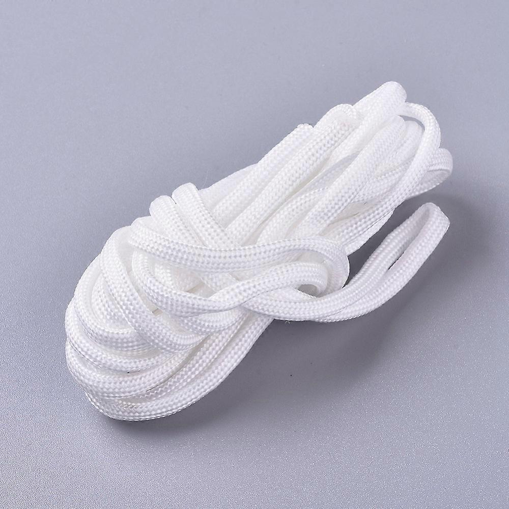 2bundles 7 Strand Core Polyester Cords Rope Solid color White 4mm 3m/bundle
