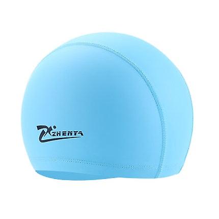 Swimming Cap Pu Cloth Hot Spring Cap Men And Women Solid Color Zipper Bag Adult