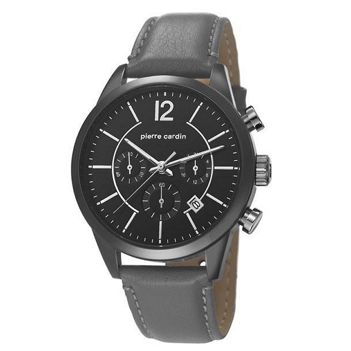 Pierre Cardin mens watch watch Chrono TROCA leather PC106591F04