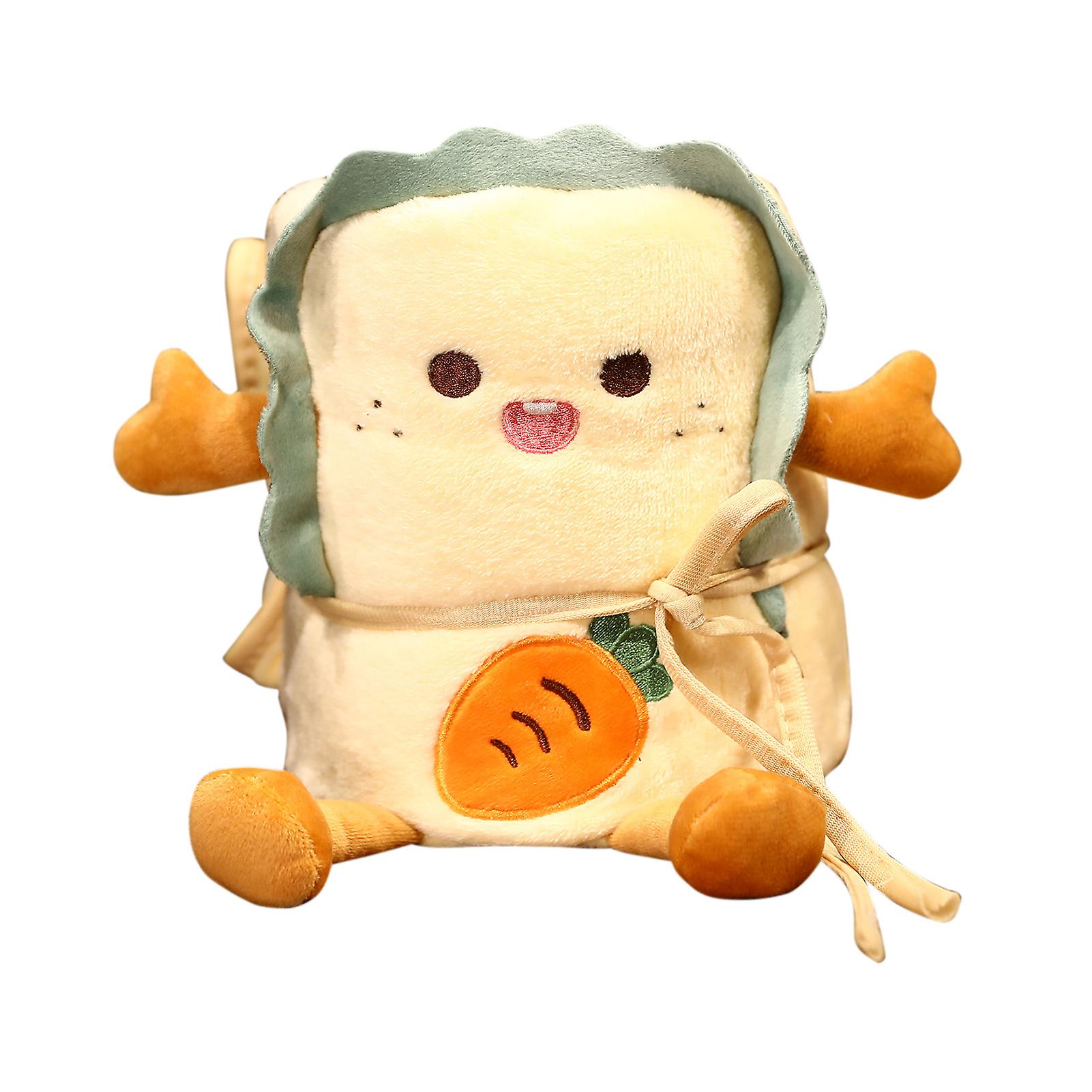 Fleece Blanket Roll Cute Foldable Throw Blankets With String