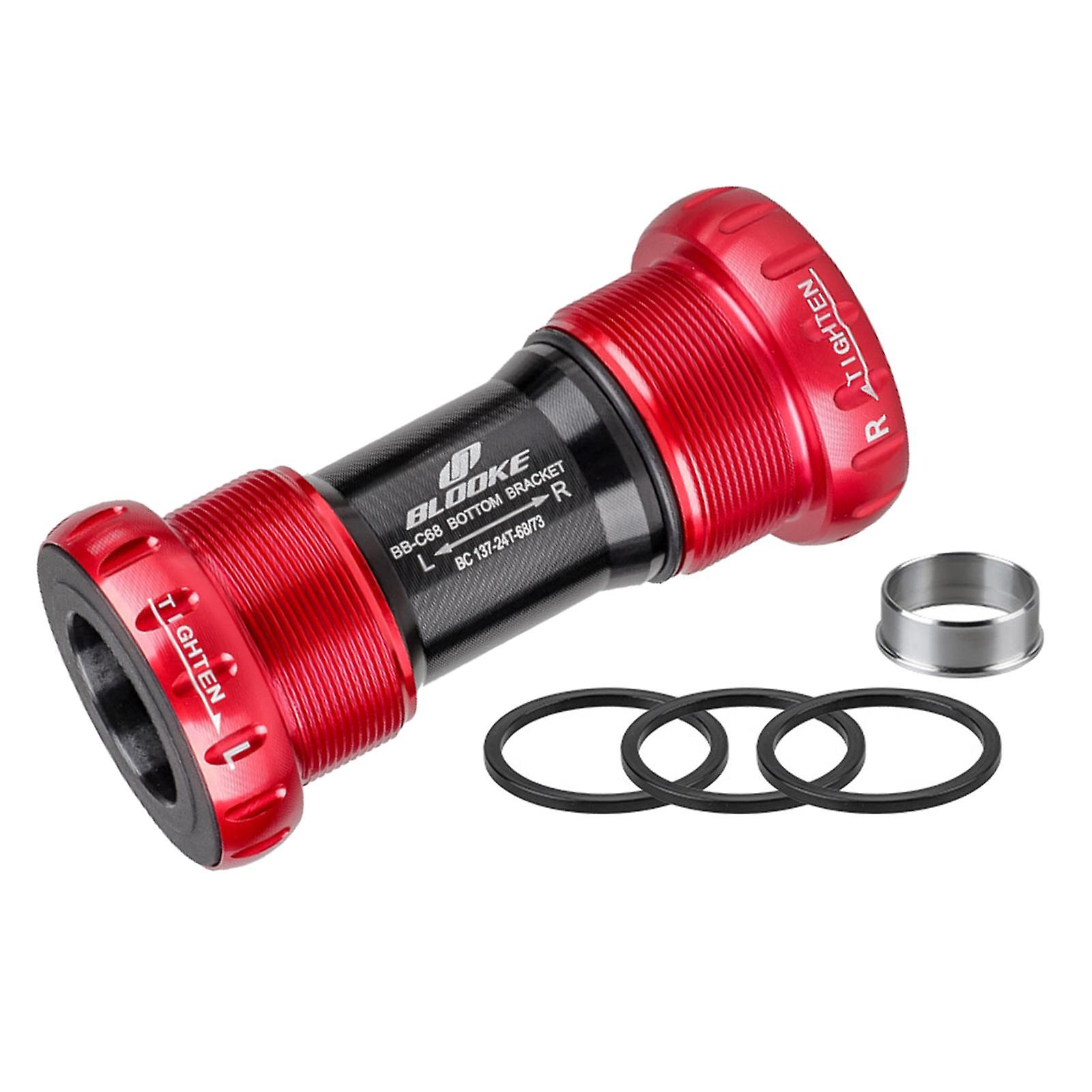 Bike Bottom Bracket MTB Road Bicycle BB 22/24mm Threaded Sealed Red