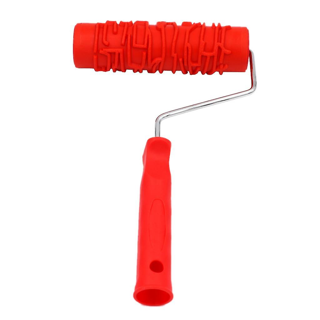 7-Inch Assorted Embossed Pattern Painting Roller with Plastic Handle 4