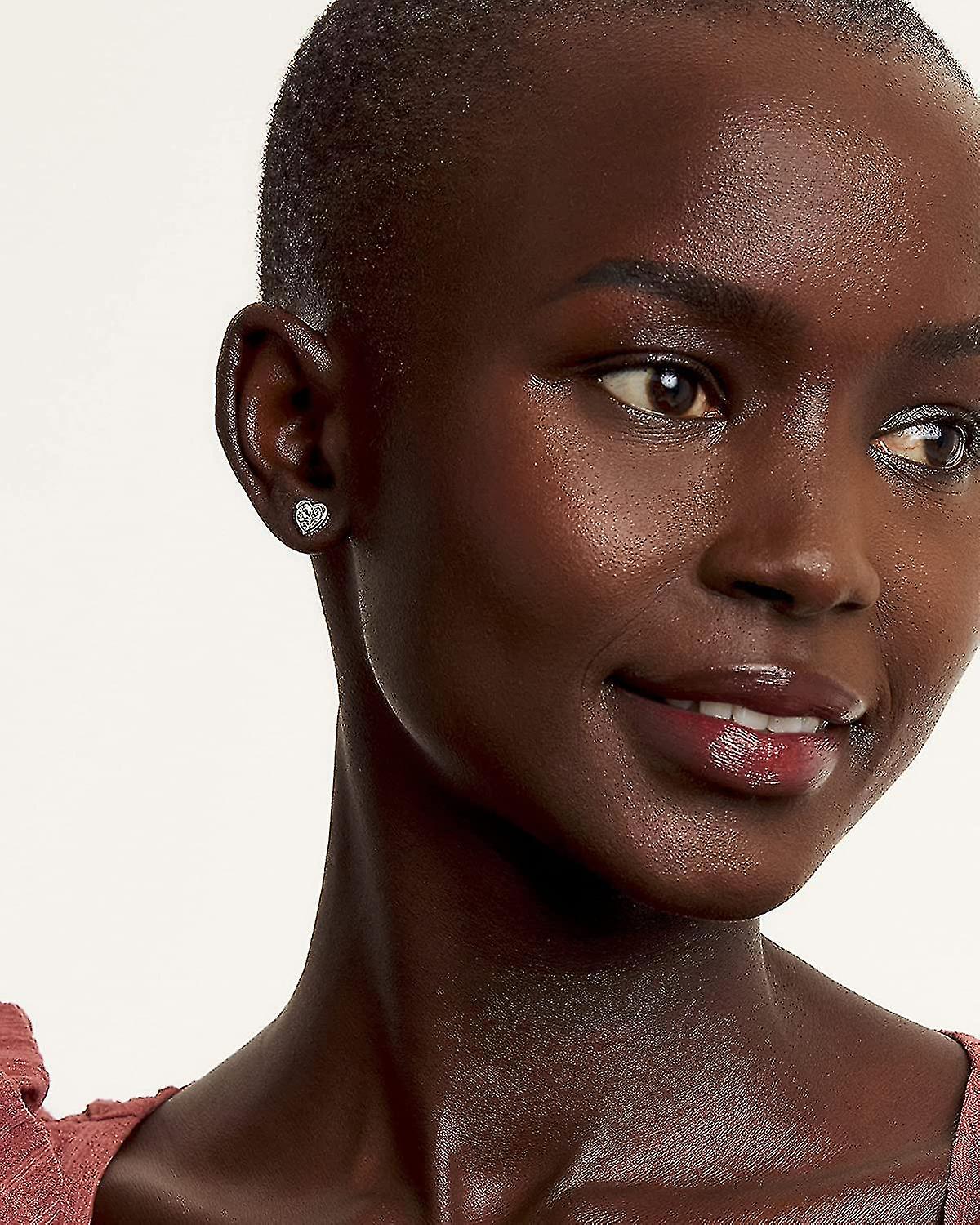 ted baker silver heart earrings